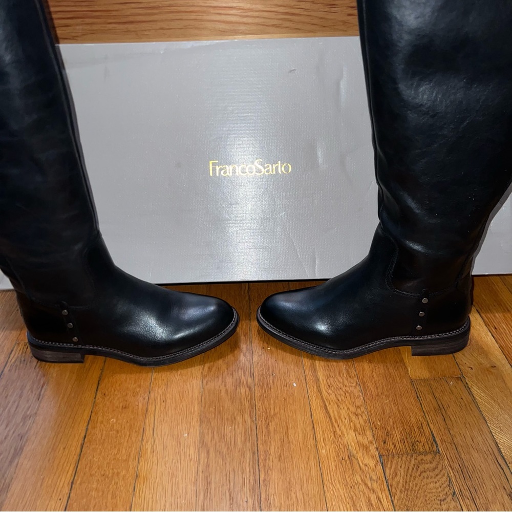 Franco Sarto Haleen Wide Calf black leather boot size 6. Brand new in box. NWT
